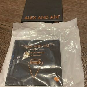 NWT Alex and Ani Arrowhead necklace silver tone for protection